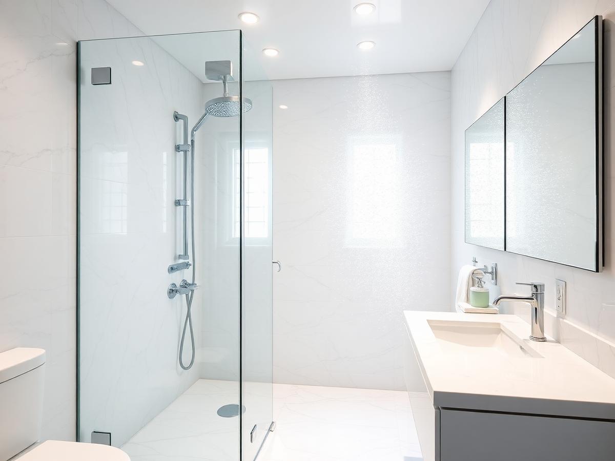Sparkling sanitized bathroom
